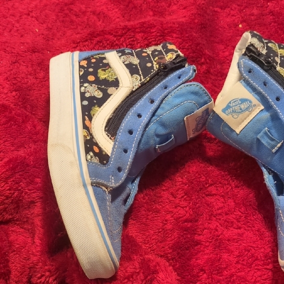 Vans Kids Blue and White Sneakers - Picture 3 of 7
